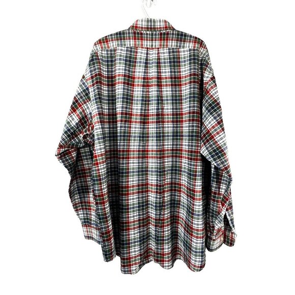 VTG Ralph Lauren XL Red Green Plaid The Big Shirt Oversized Cottagecore Preppy - Picture 3 of 10